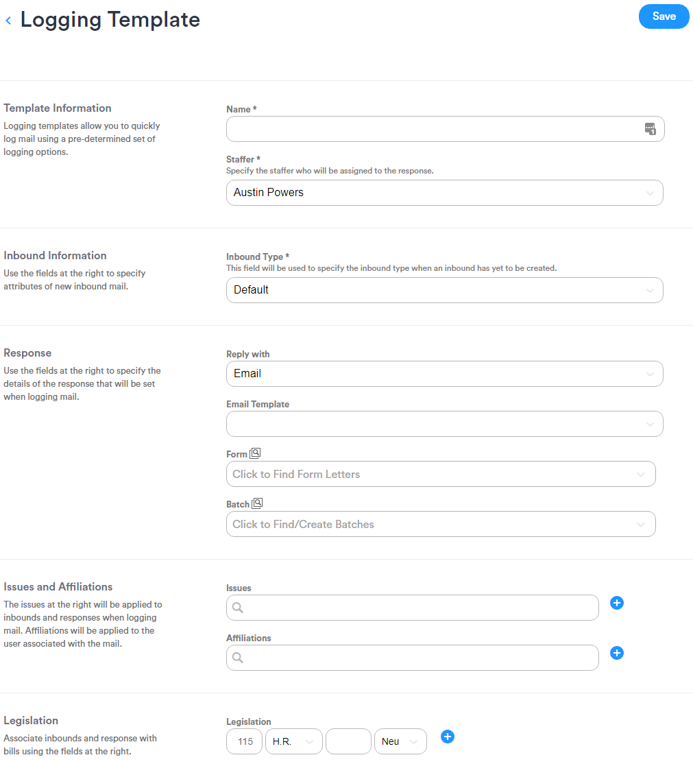 Logging Templates - Manual – Fireside