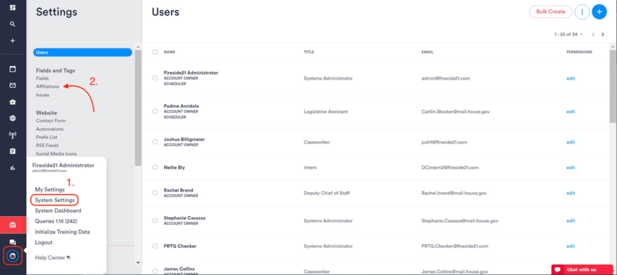 Adding Affiliation Codes Fireside