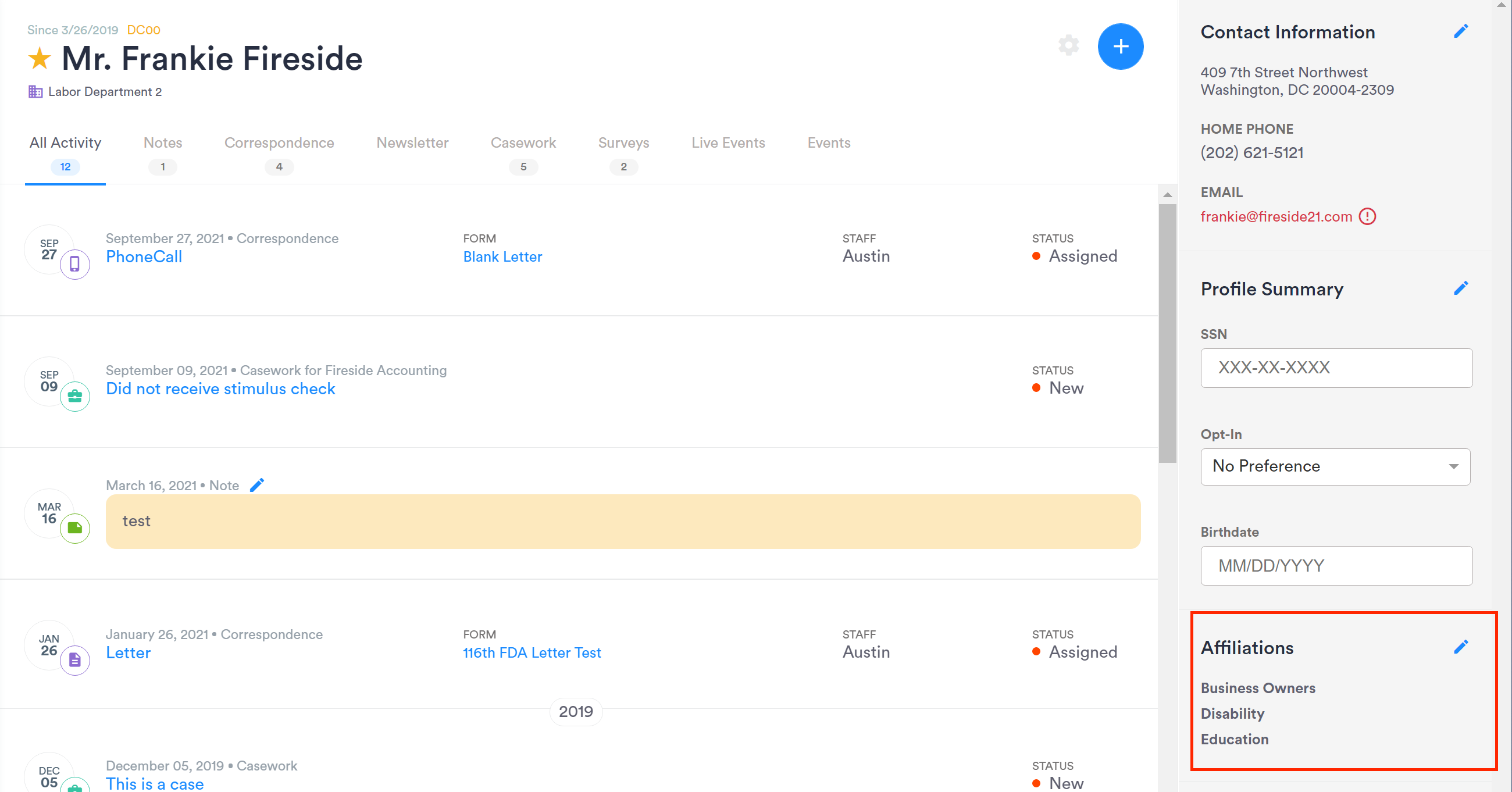 Adding Affiliation Codes Fireside